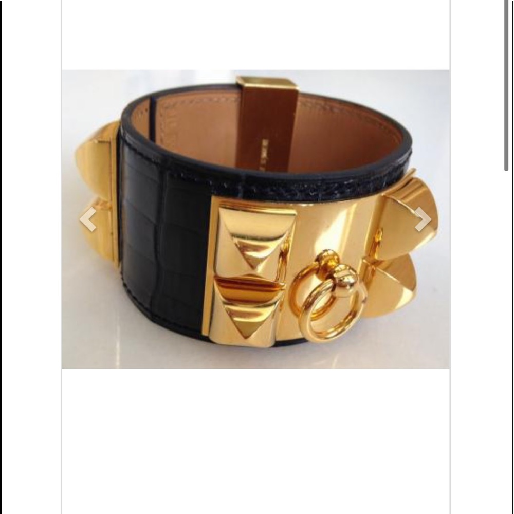 ❣️Hermes Black Croc CDC Cuff Bracelet❣️